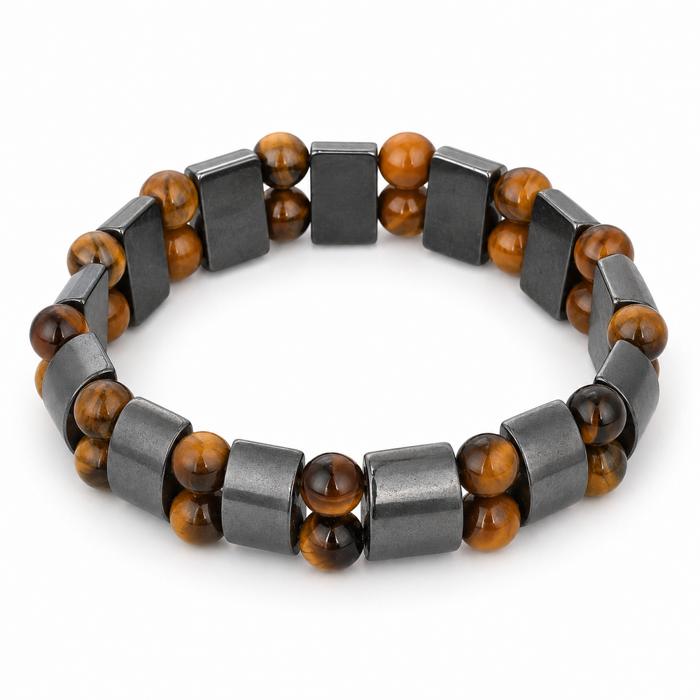 Array Wheat bracelet alternate angle on white background