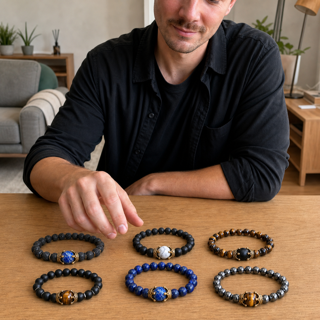 ZAFT CREST complete six-colour bracelet range in a casual creator apartment