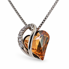 ZAFT Embrace honey heart necklace on a white background