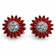 Bloom – scarlet silver pair