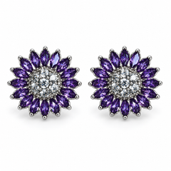 Bloom – violet silver pair