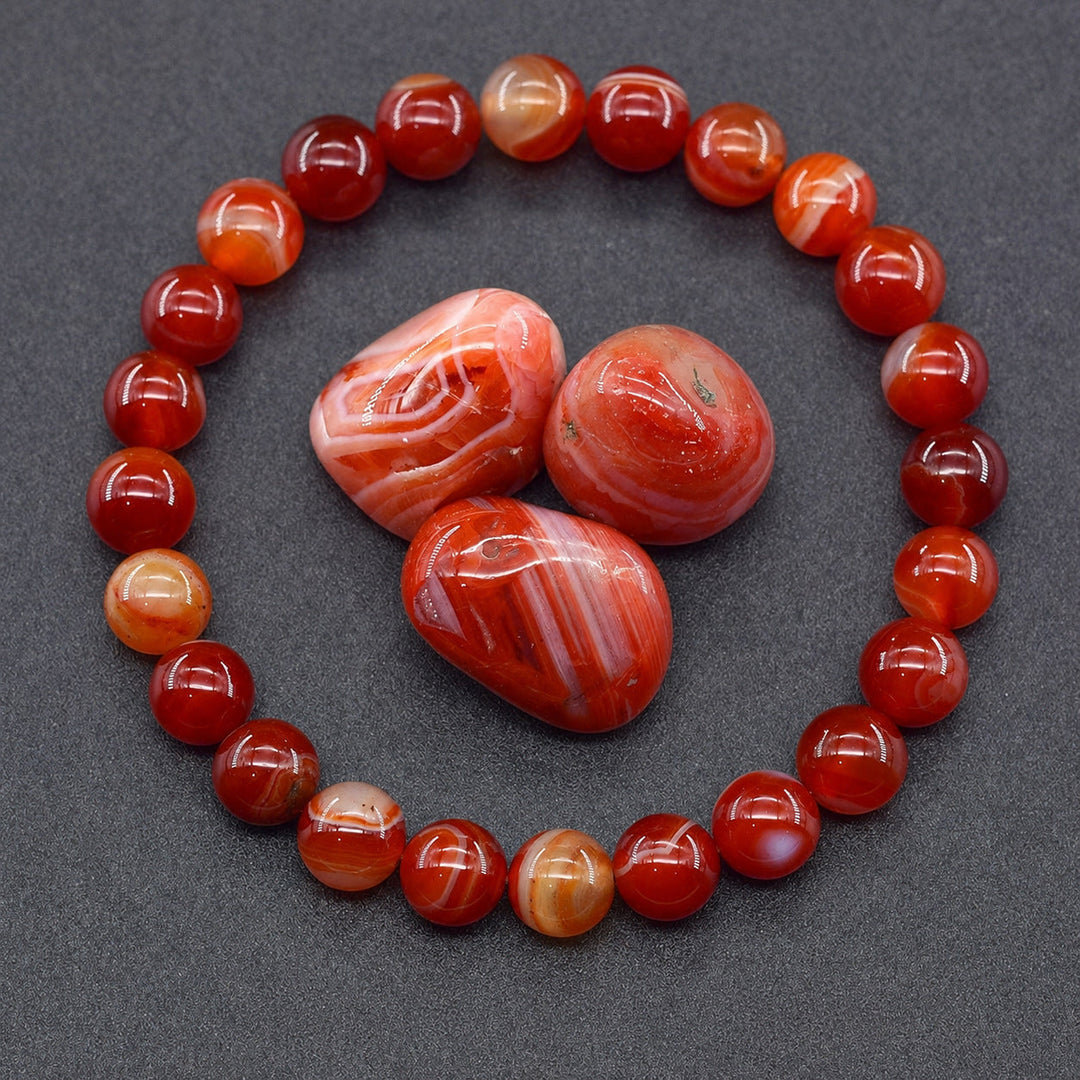 Origin Canyon red banded agate bracelet product photograph
