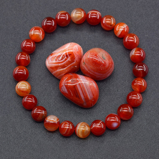 Origin Canyon red banded agate bracelet product photograph