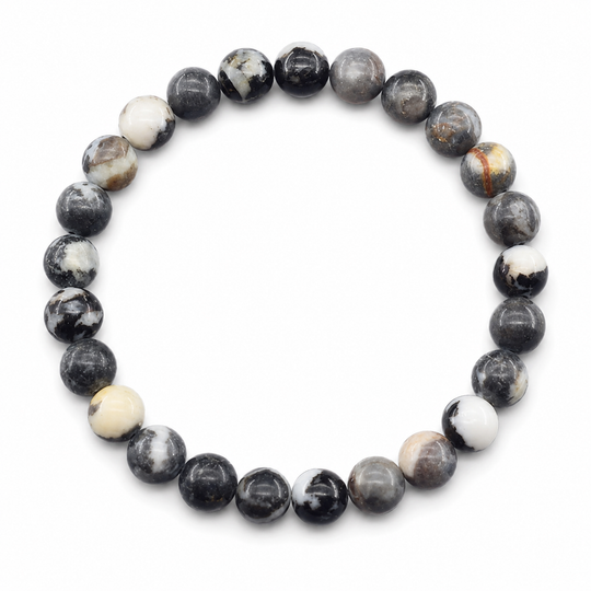 Origin Flurry grey and white marbled bracelet on white background