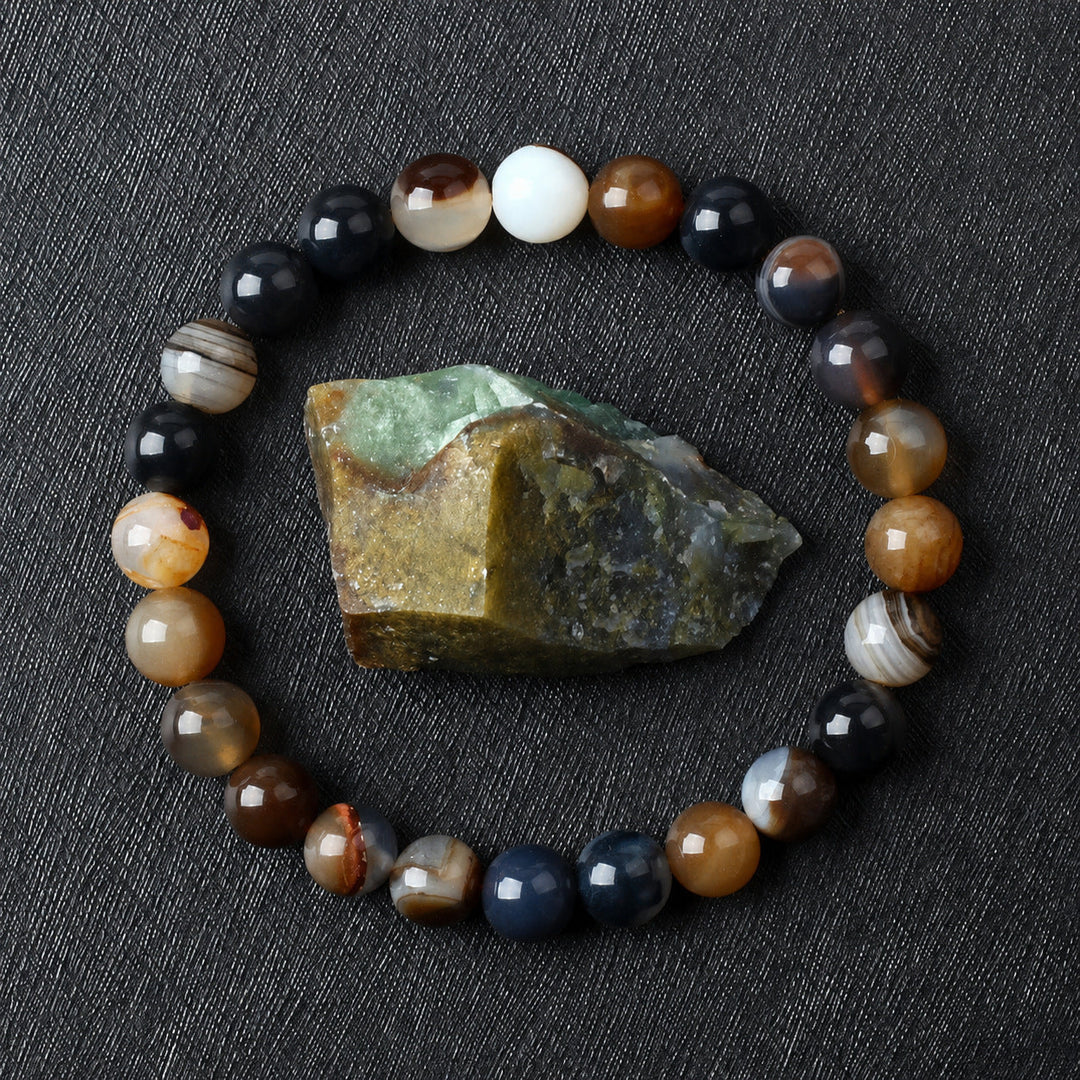 Origin Grain coffee-toned agate bracelet product photograph