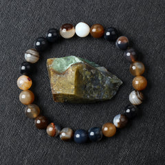 Origin Grain coffee-toned agate bracelet product photograph