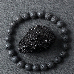 Origin Jet matte lava stone bracelet hero image