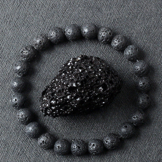 Origin Jet matte lava stone bracelet hero image
