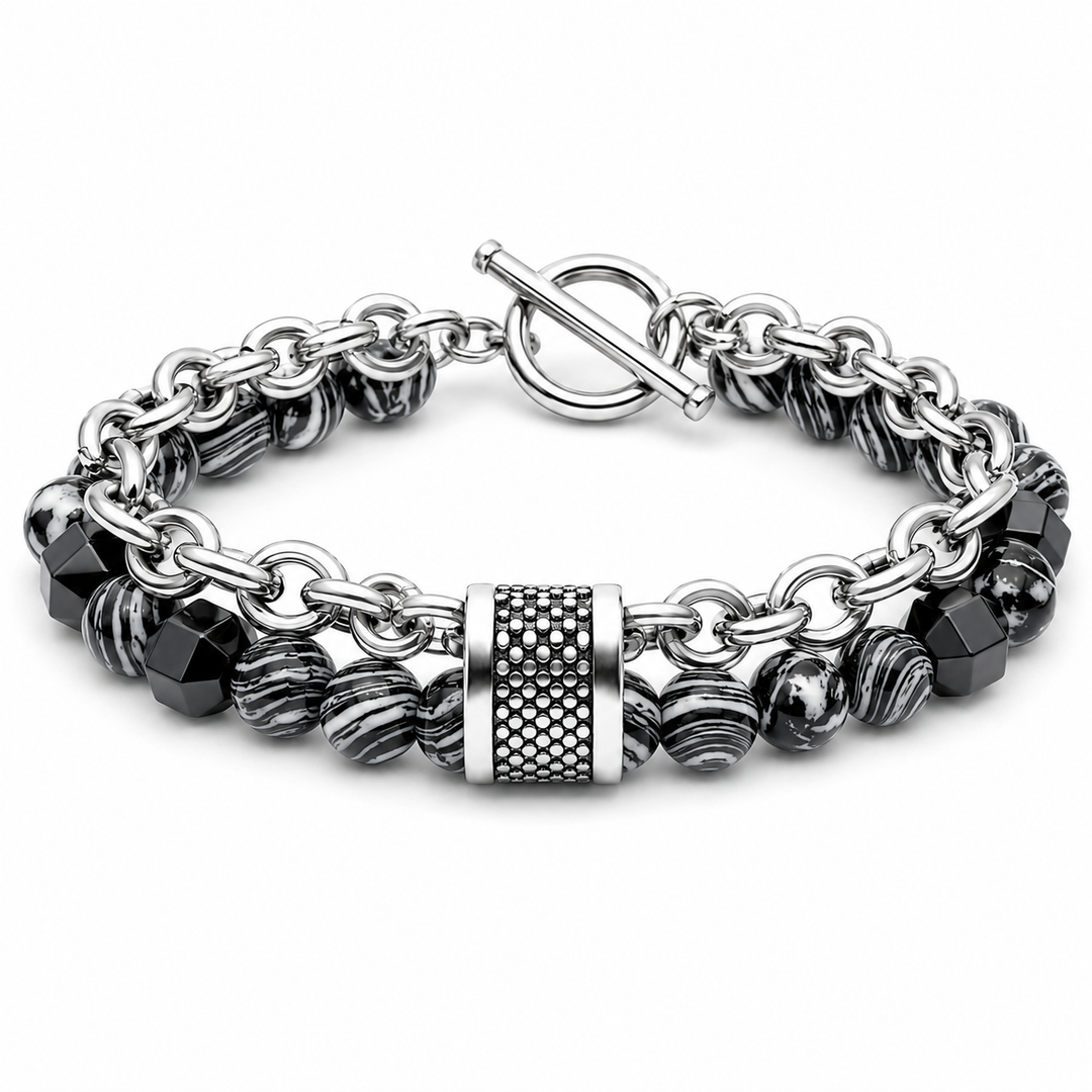 Tether Slate bracelet alternate angle on white background