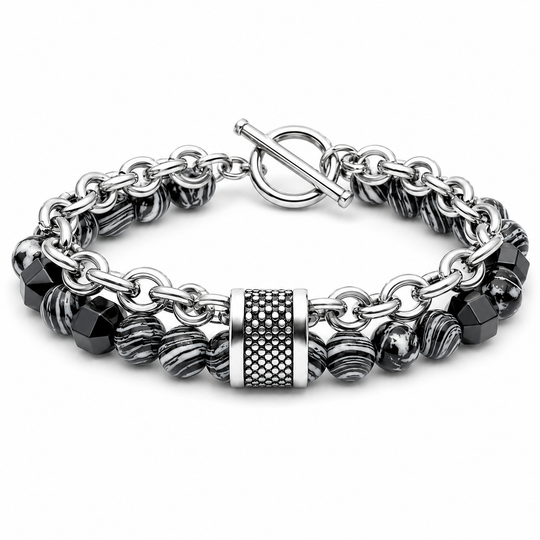 Tether Slate bracelet alternate angle on white background