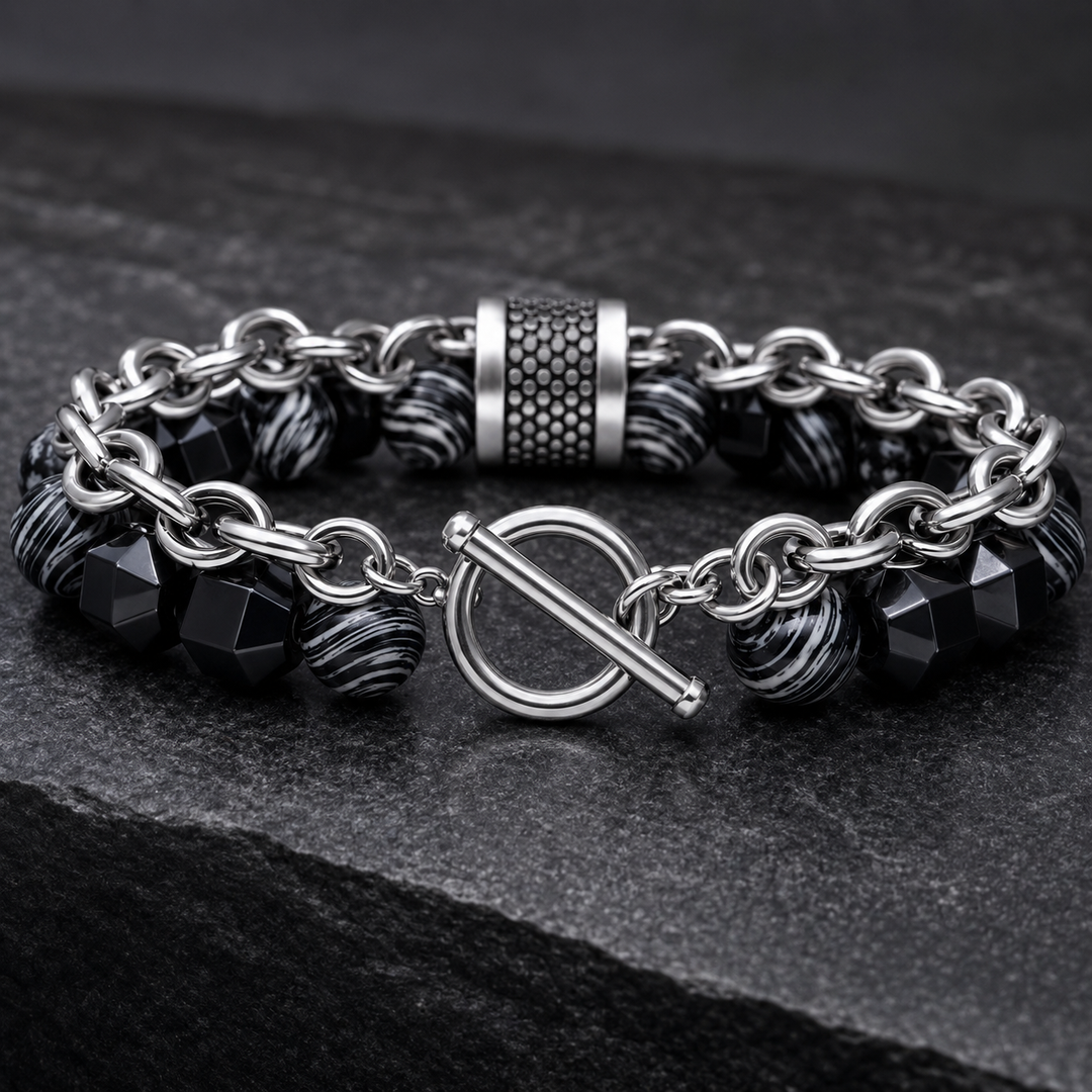 Tether Slate bracelet toggle clasp and chain detail