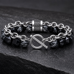 Tether Slate bracelet toggle clasp and chain detail